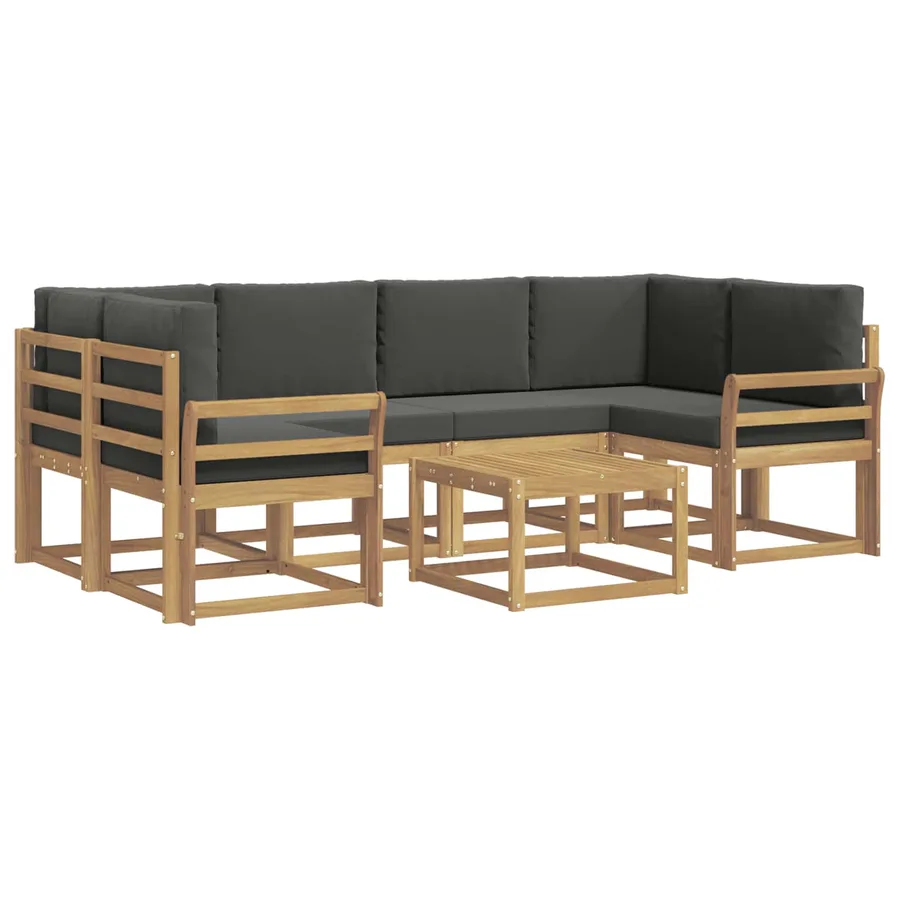Ensemble de canapés d'extérieur 7 pcs Blanc et anthracite - 2