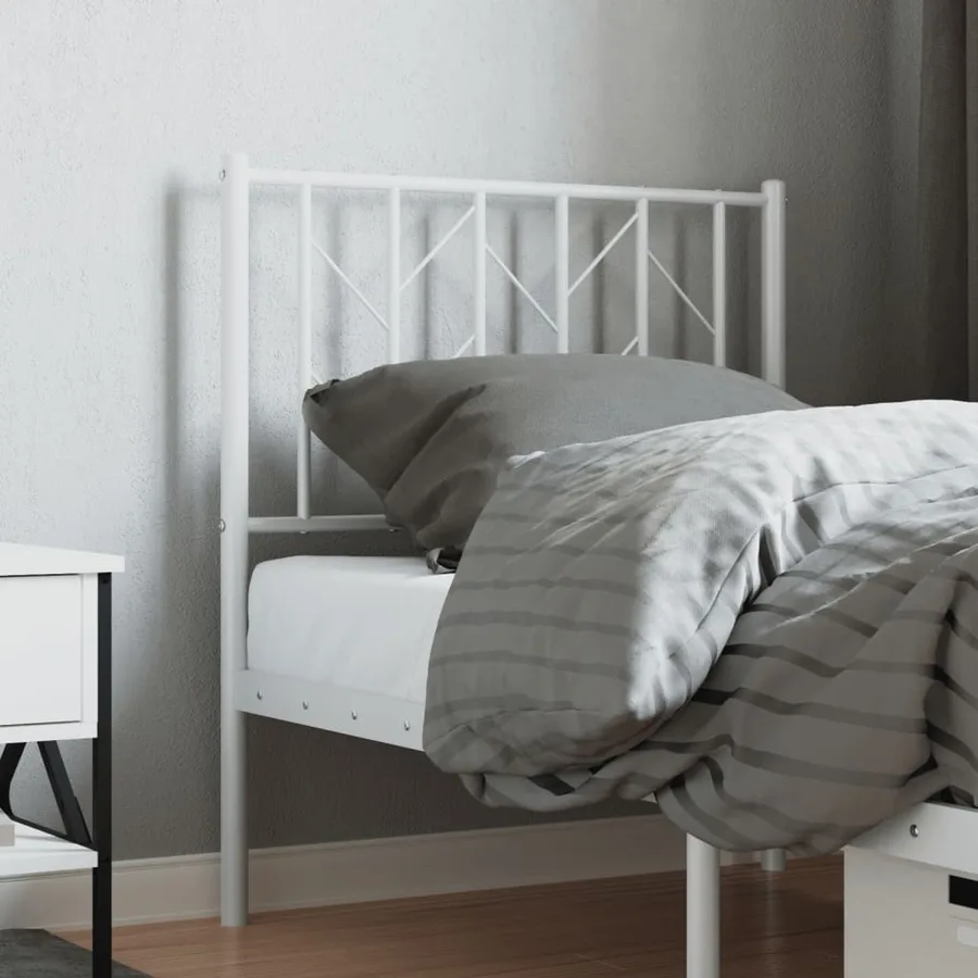 Tête de lit de remplacement métal blanc 75 cm - 3