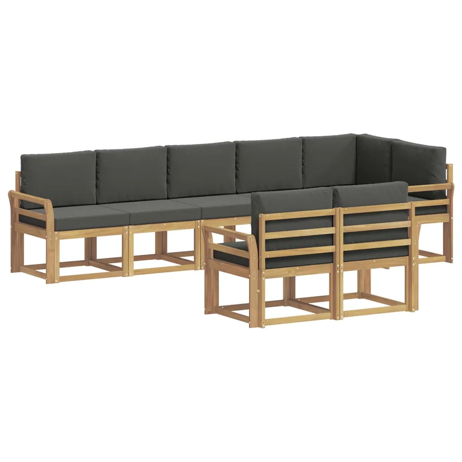 Ensemble de canapés d'extérieur 8 pcs Blanc et anthracite - 2