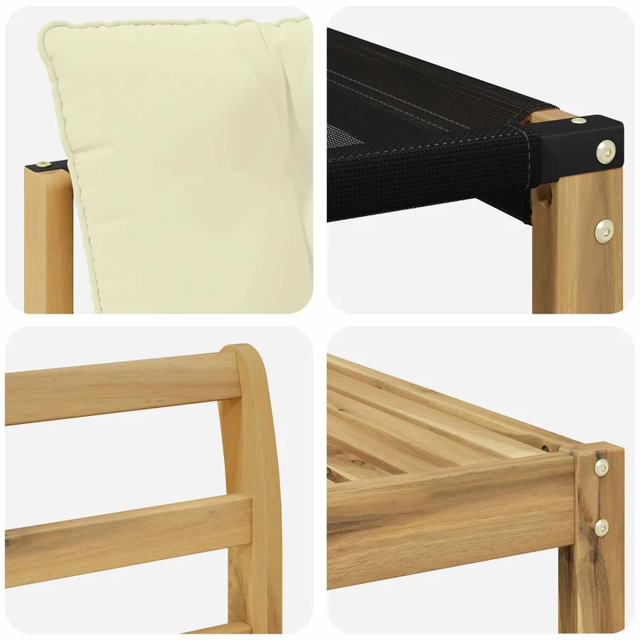 Ensemble de canapés d'extérieur 9 pcs Blanc et crème - 6
