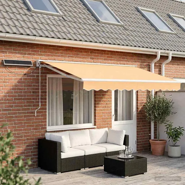 Auvent rétractable électrique Sable 5 x 3 m