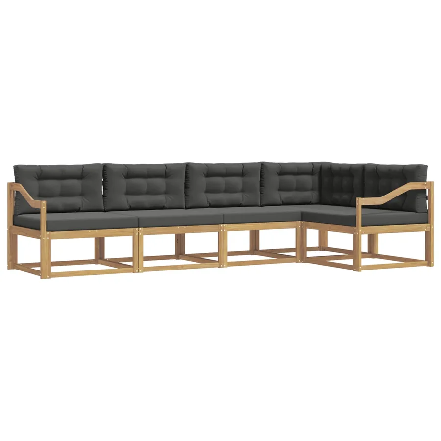Ensemble de canapés d'extérieur 4 pcs Blanc et anthracite - 2