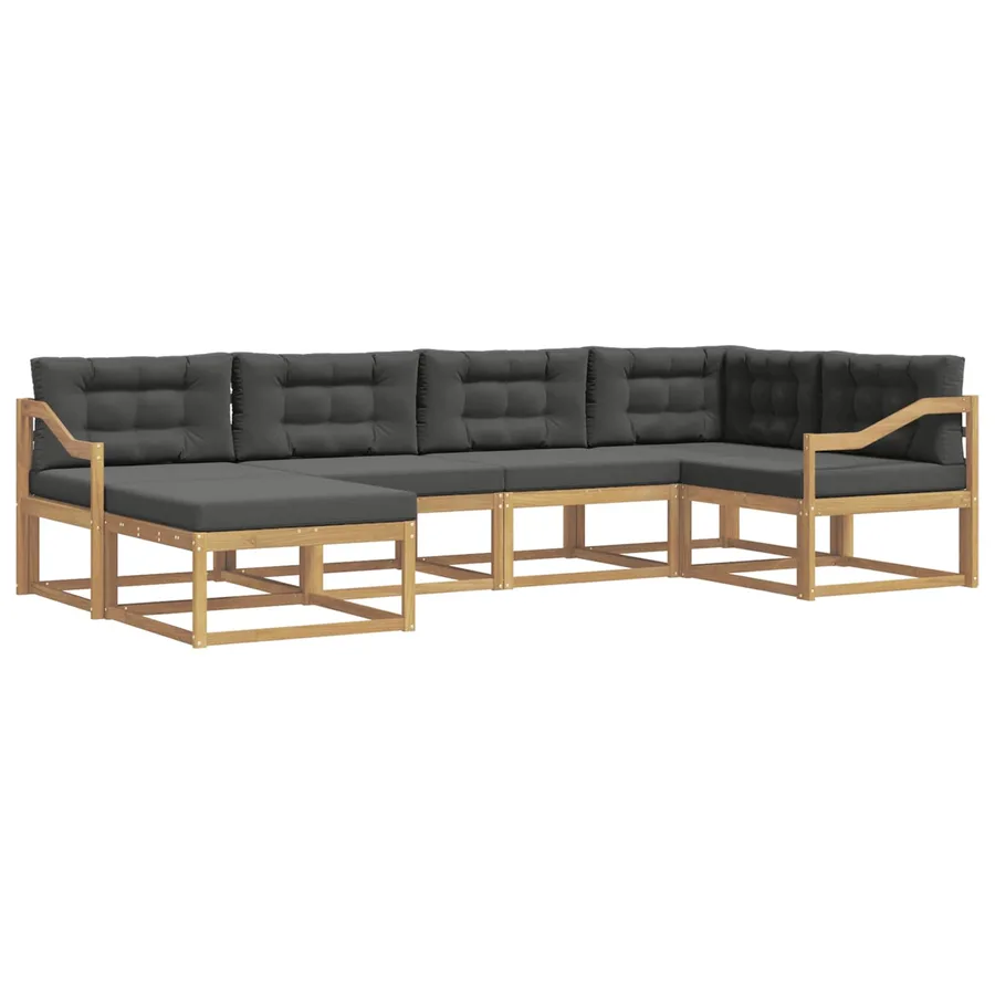 Ensemble de canapés d'extérieur 5 pcs Blanc et anthracite - 2