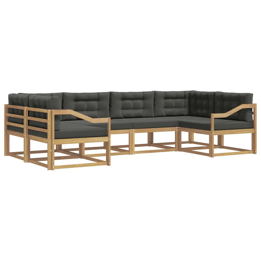 Ensemble de canapés d'extérieur 6 pcs Blanc et anthracite - 2