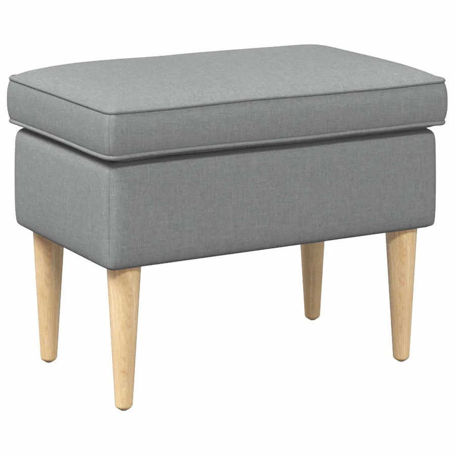 Pouf Gris clair 55 x 35 x 41 cm Polyester - 2