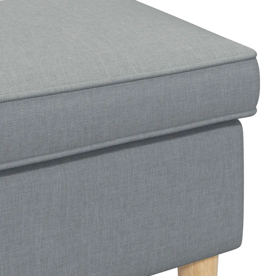 Pouf Gris clair 55 x 35 x 41 cm Polyester - 5