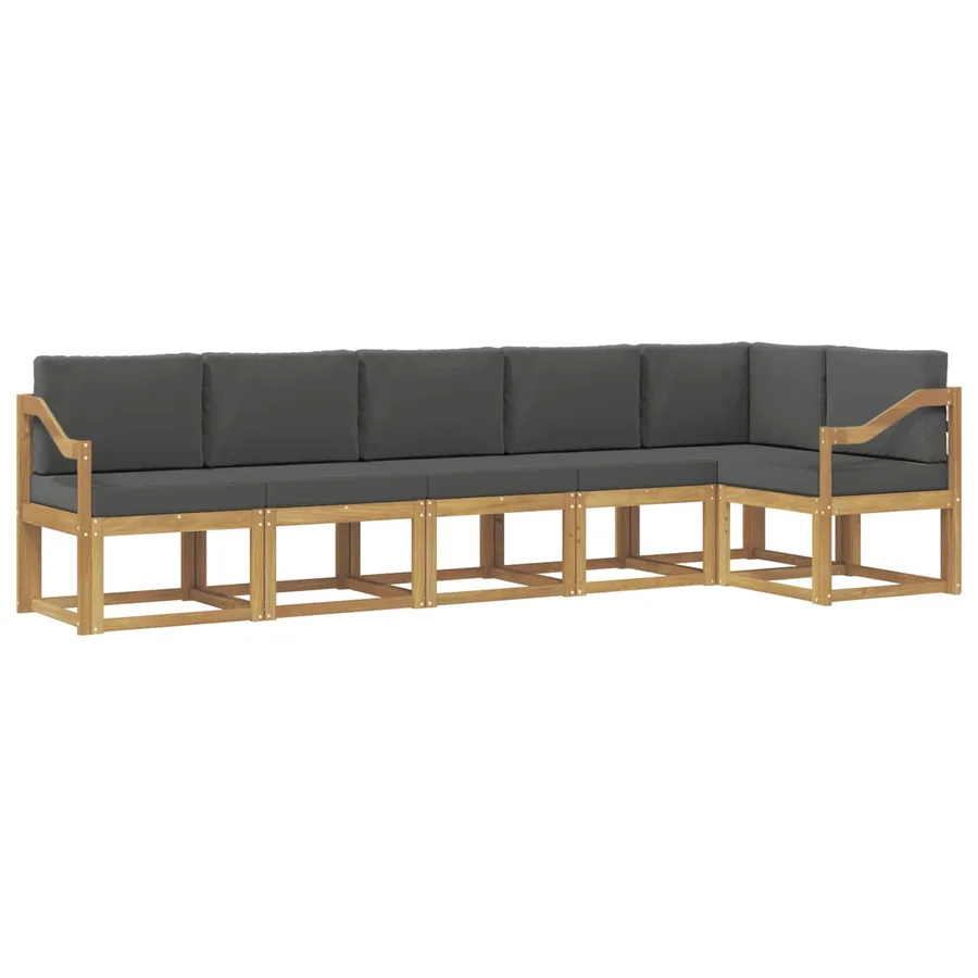 Ensemble de canapés d'extérieur 6 pcs Blanc et anthracite - 2
