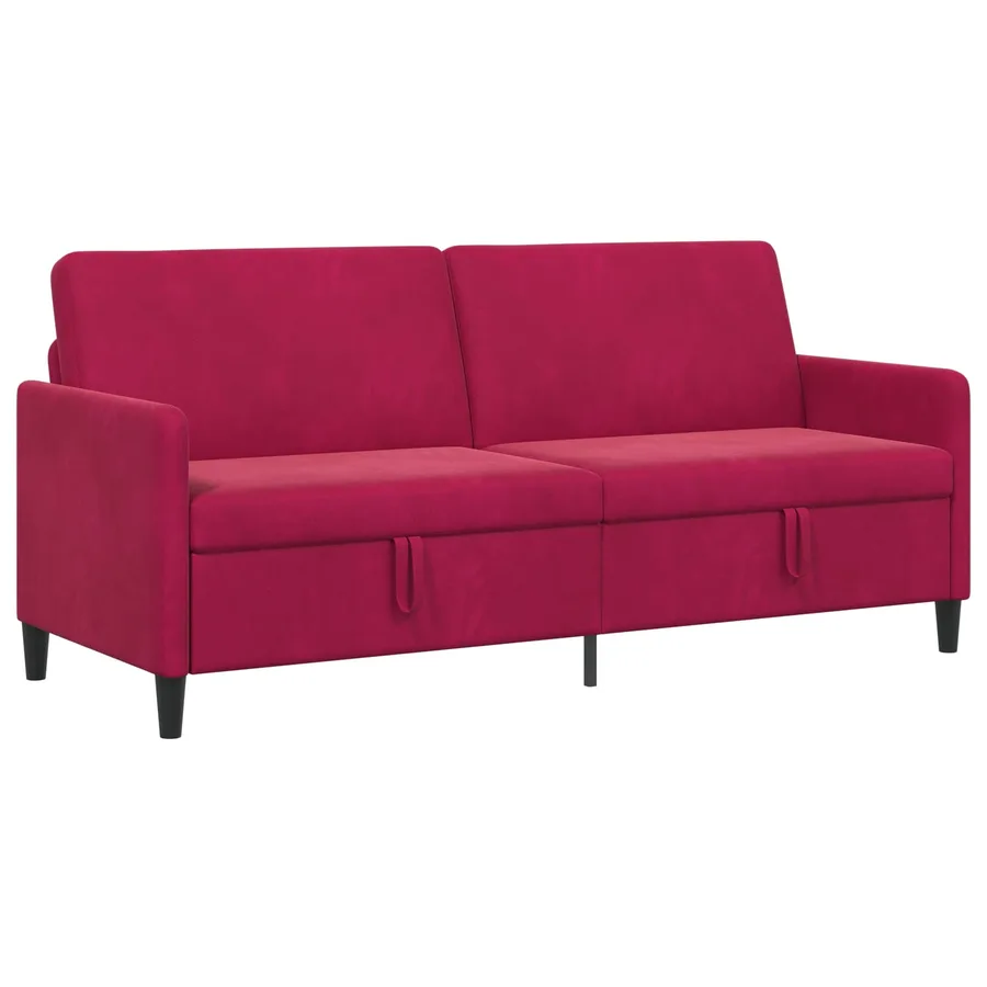 Sofa avec rangement Bordeaux 192 x 78 x 87 cm Polyester - 2