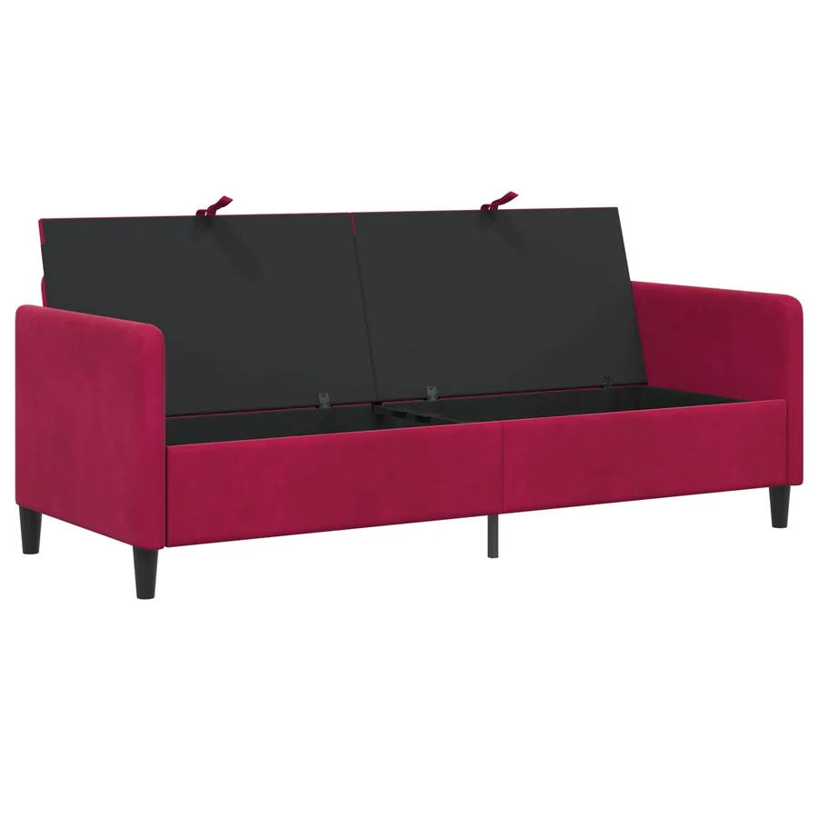 Sofa avec rangement Bordeaux 192 x 78 x 87 cm Polyester - 4