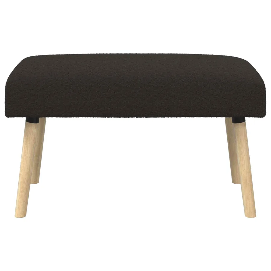banc Uni Noir 80 x 40 x 46 cm Bouclé - 5