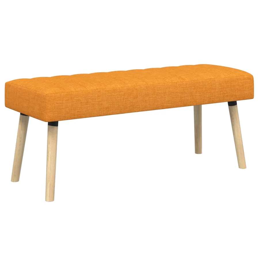 Banc capitonné canal Jaune foncé 110 x 40 x 46 cm Tissu - 2
