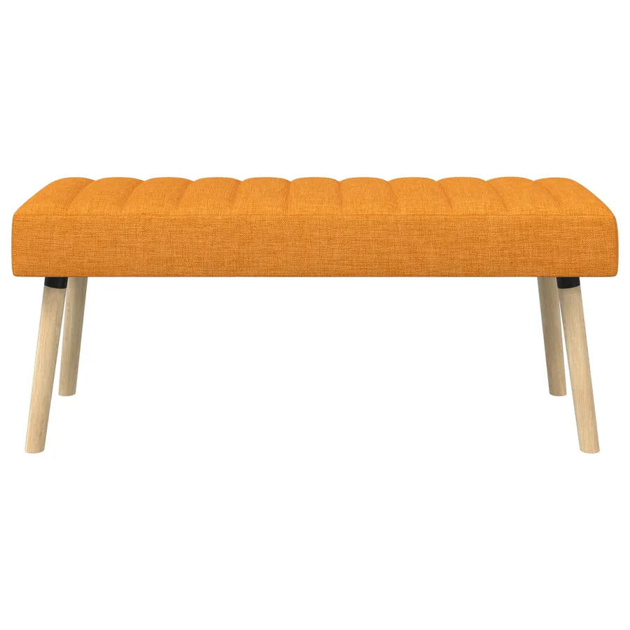 Banc capitonné canal Jaune foncé 110 x 40 x 46 cm Tissu - 5