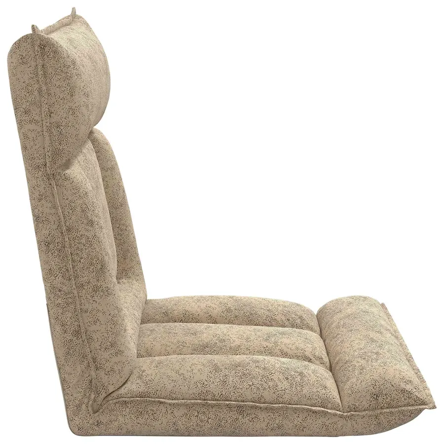 Fauteuil de sol ajustable Gris clair Tissu - 5