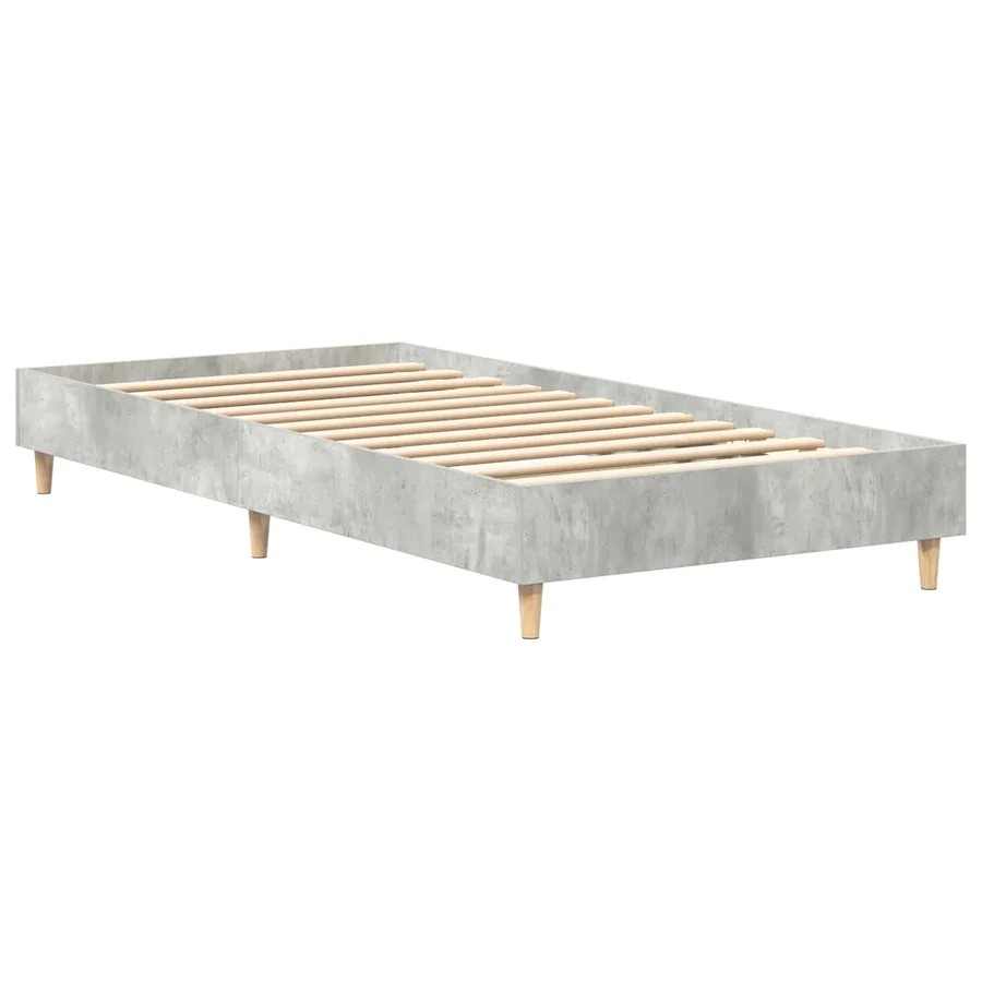 Cadre de lit Gris béton 80 x 200 cm Bois d'ingénierie - 3