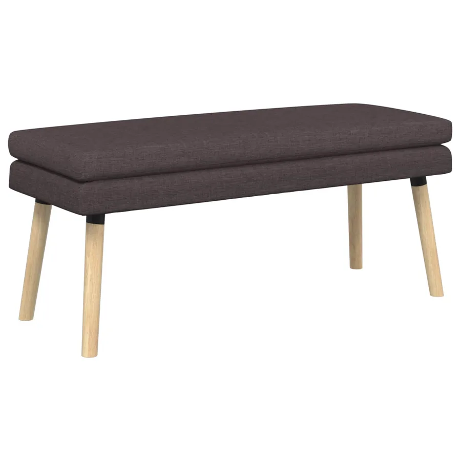 Banc à double couche Marron foncé 110 x 40 x 47 cm Tissu - 2
