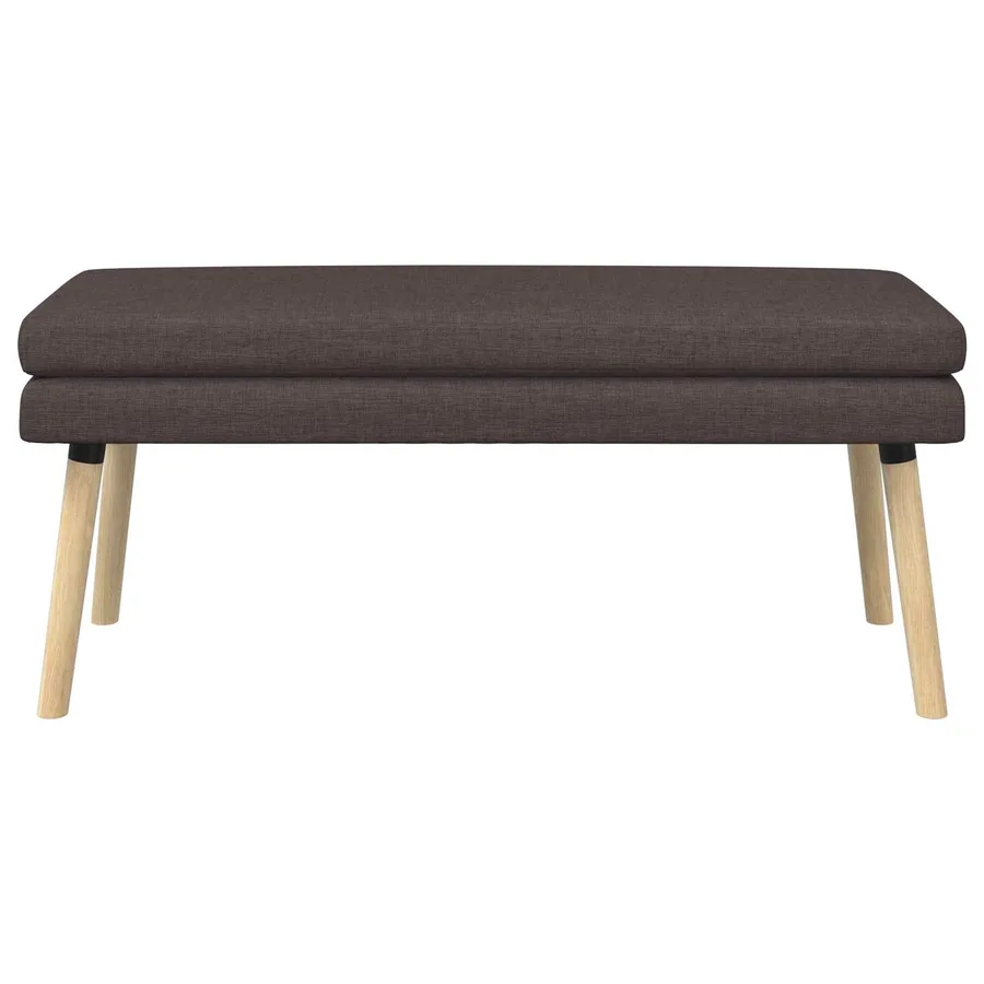 Banc à double couche Marron foncé 110 x 40 x 47 cm Tissu - 5