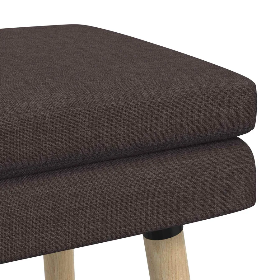 Banc à double couche Marron foncé 110 x 40 x 47 cm Tissu - 6
