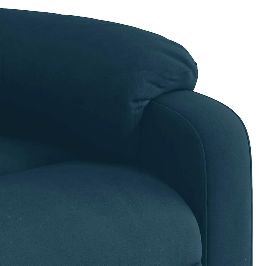 Fauteuil inclinable électrique bleu velours - 12