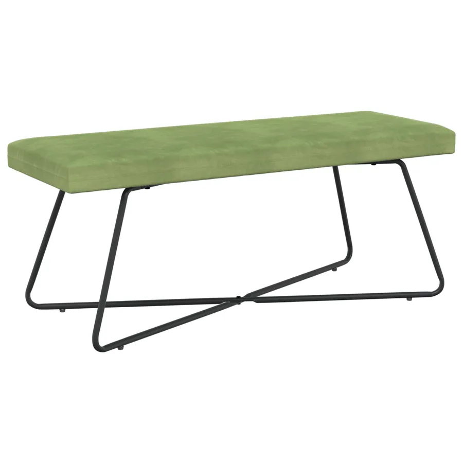 banc Vert clair 110 x 40 x 45 cm Velours - 2