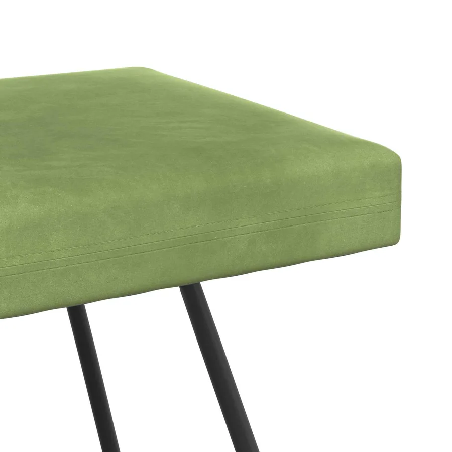 banc Vert clair 110 x 40 x 45 cm Velours - 6