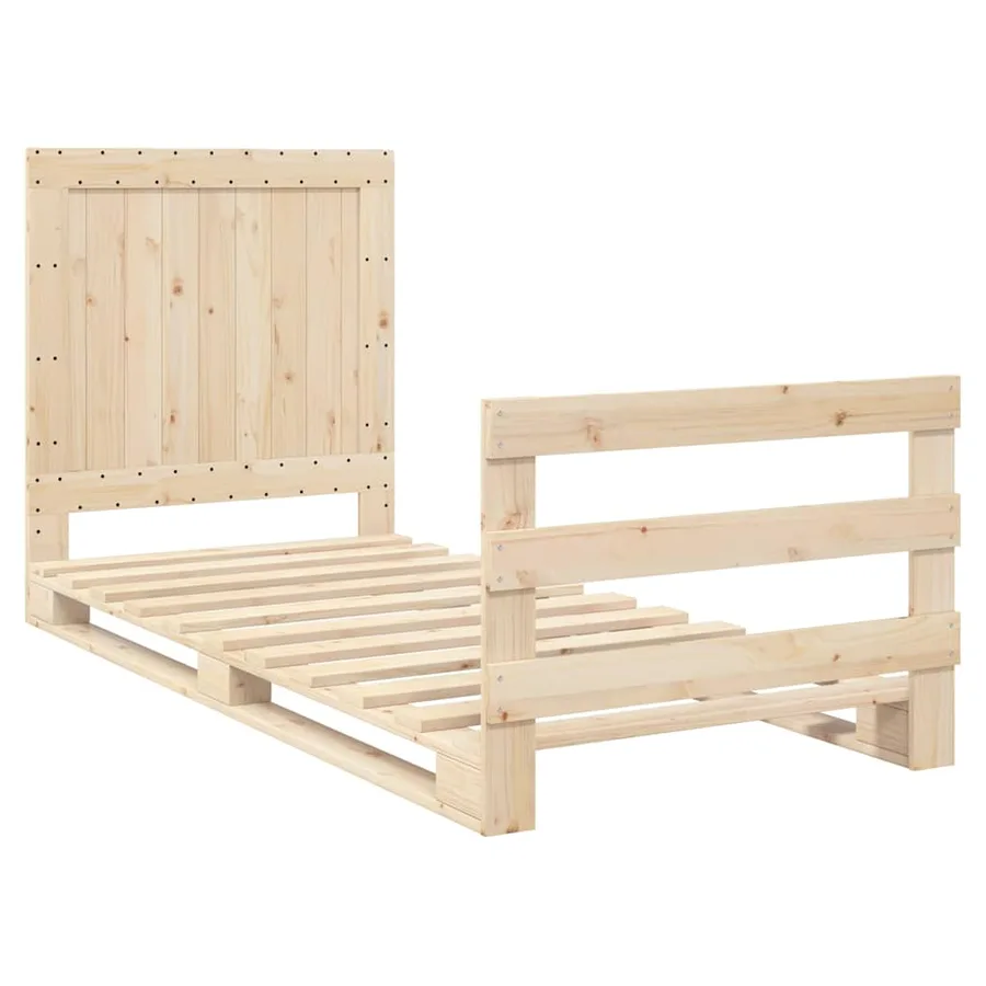 Cadre de lit sans matelas avec tête de lit 90x200 cm - 3