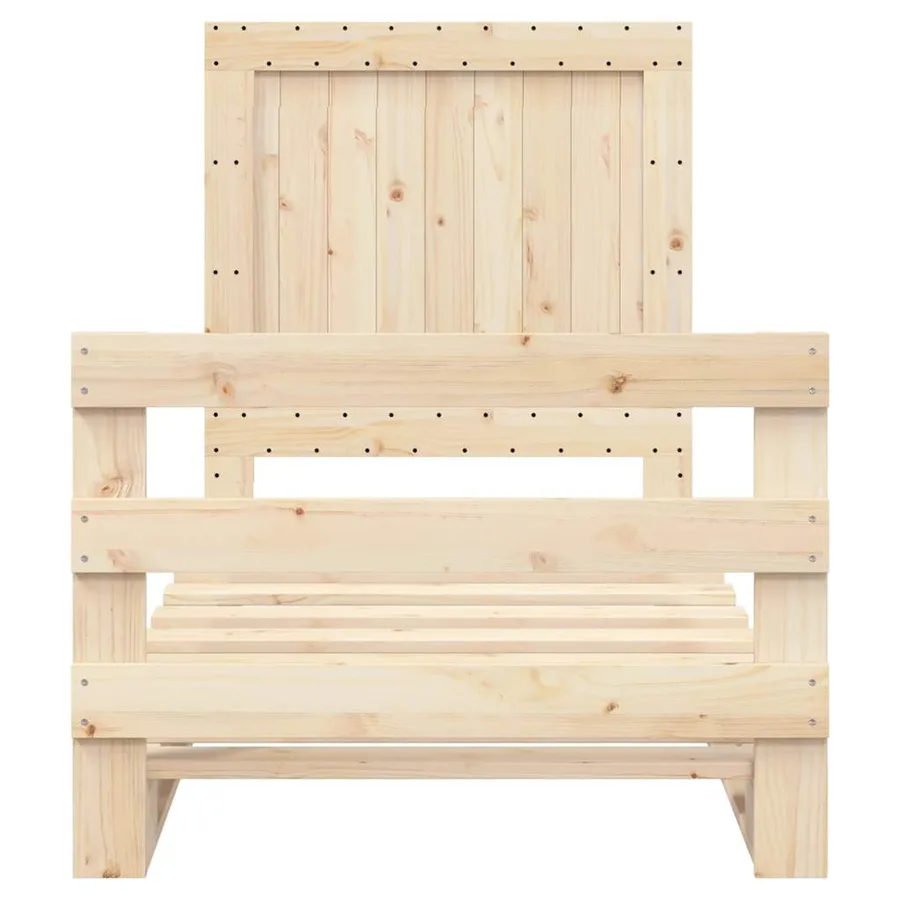 Cadre de lit sans matelas avec tête de lit 90x200 cm - 5