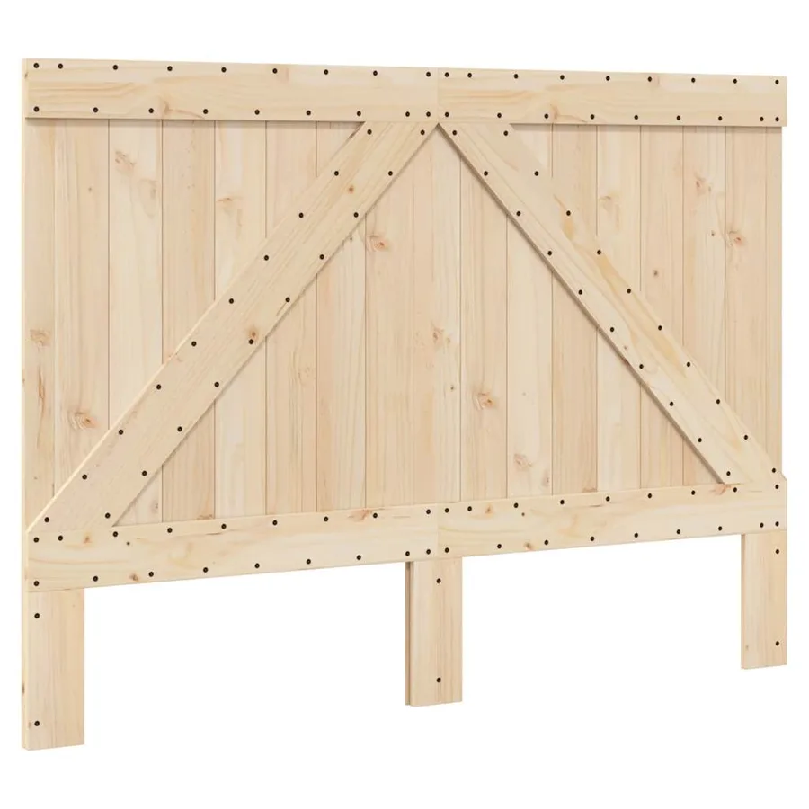 Cadre de lit sans matelas avec tête de lit bois massif - 6