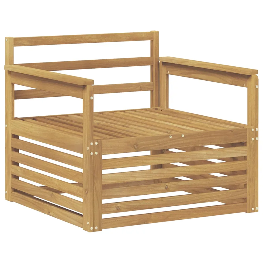 Canapé d’extérieur Bois d'Acacia Massif Blanc - 2