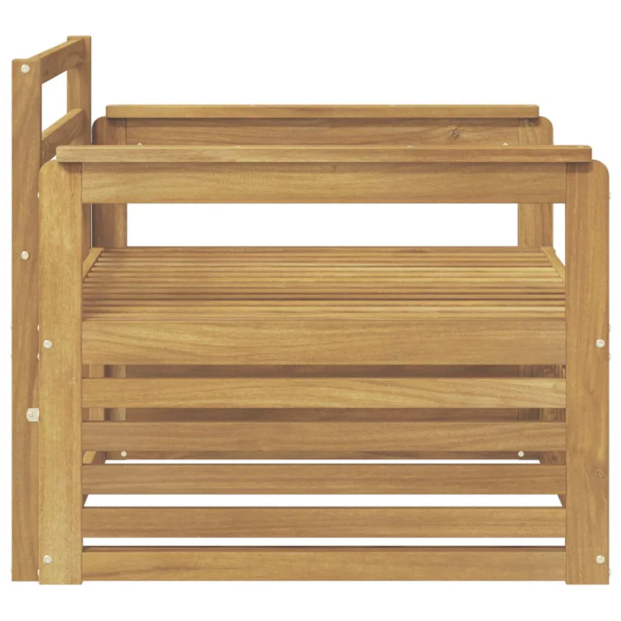 Canapé d’extérieur Bois d'Acacia Massif Blanc - 4