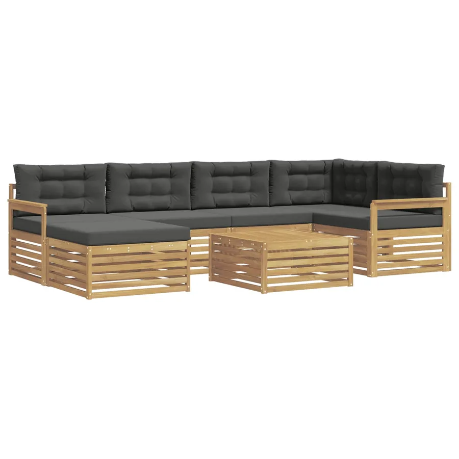 Ensemble de canapés d'extérieur 7 pc Blanc et anthracite - 2