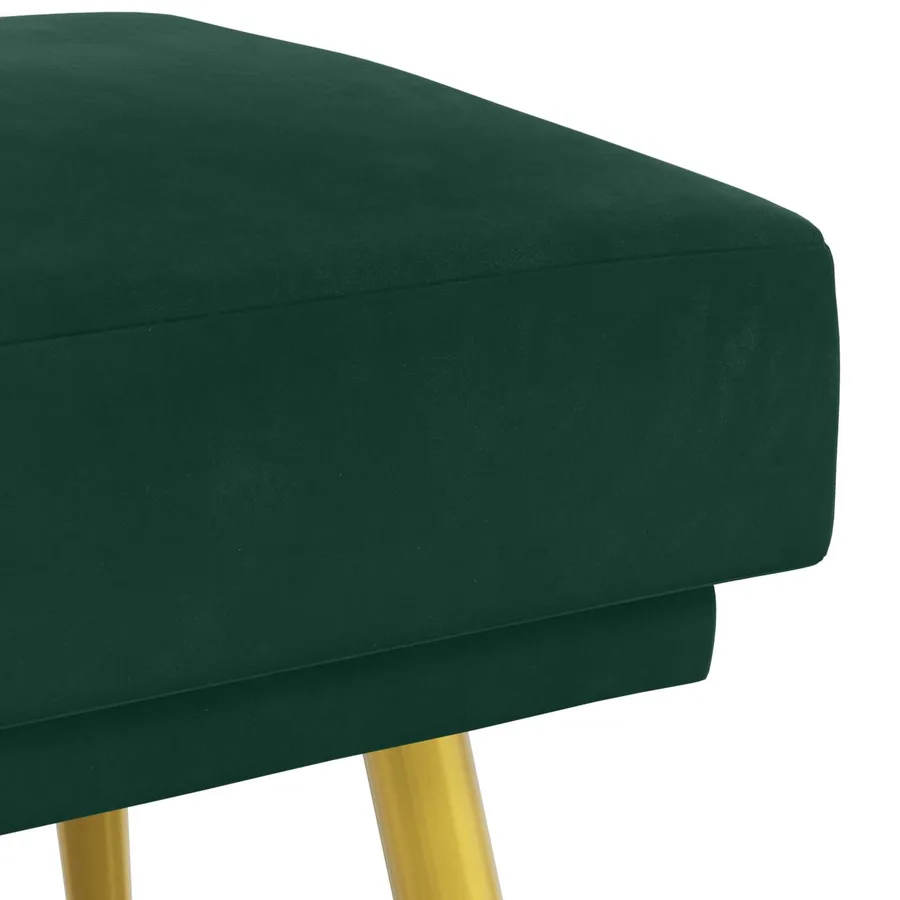 Banc à double couche Vert foncé 120 x 45 x 46 cm Velours - 6