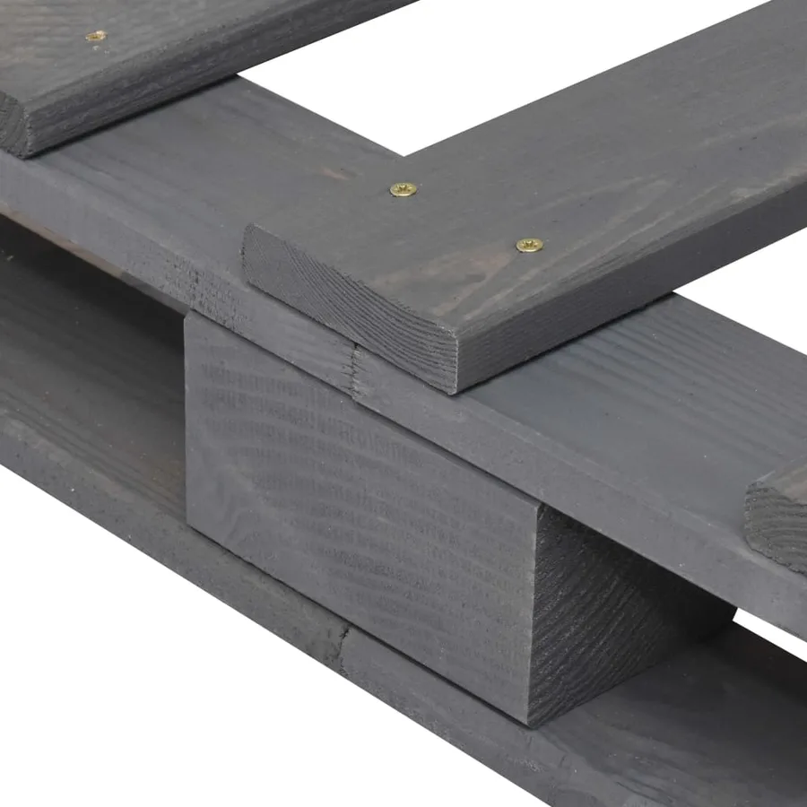 Cadre de lit sans matelas gris 90x200 cm bois de pin massif - 10
