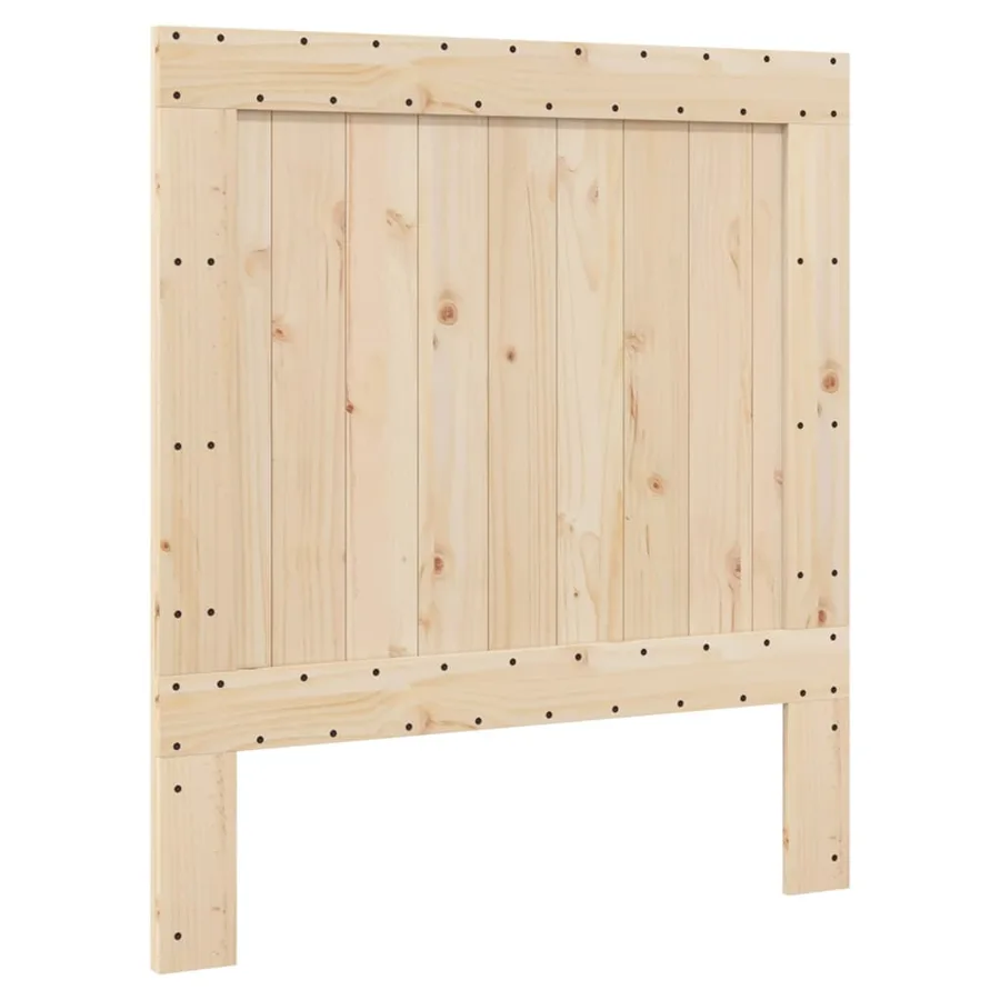 Cadre de lit sans matelas gris 90x200 cm bois de pin massif - 6