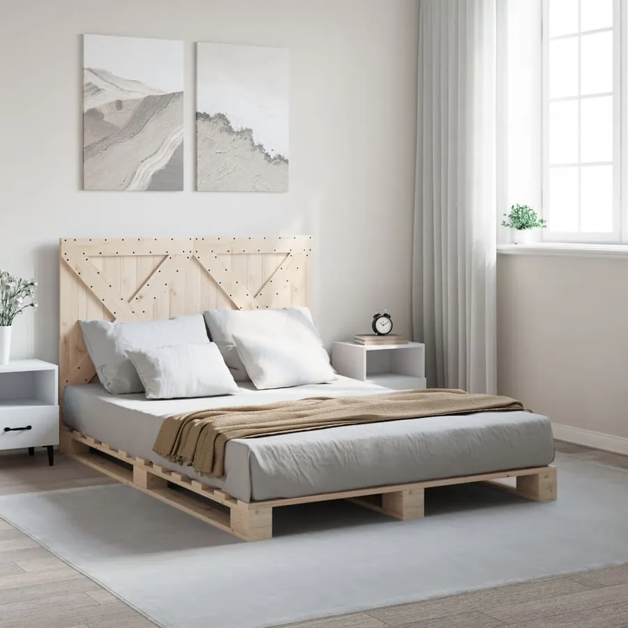 Cadre de lit sans matelas avec tête de lit 160x200 cm