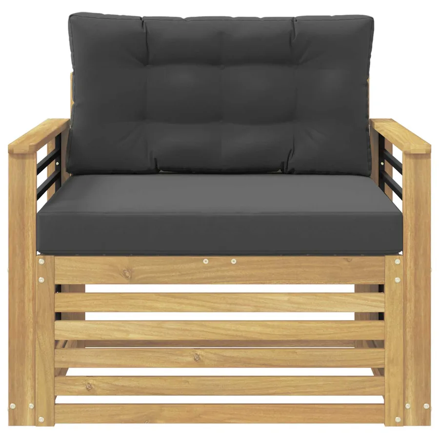 Canapé d’extérieur Polyester Blanc - 3