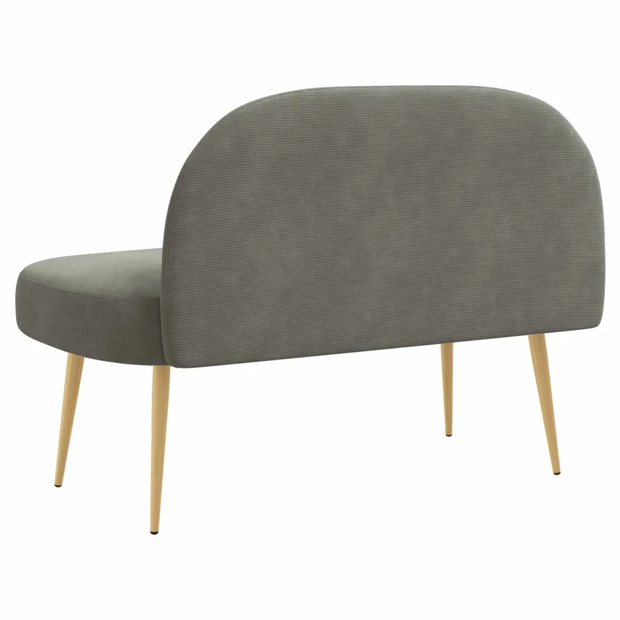 Banc rembourré avec dossier Gris clair 110 x 60 x 76 cm - 4