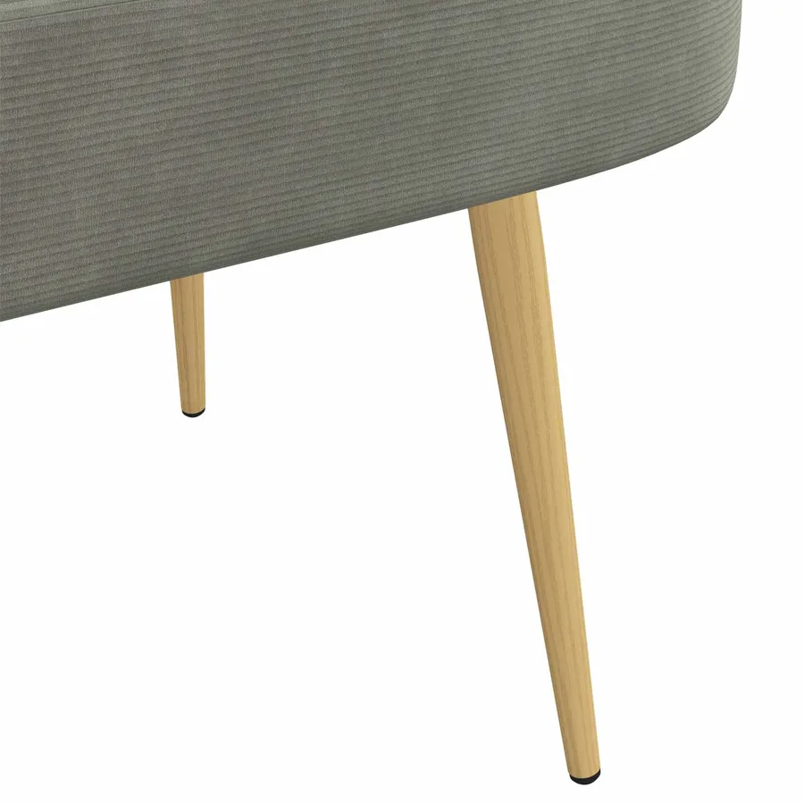 Banc rembourré avec dossier Gris clair 110 x 60 x 76 cm - 6