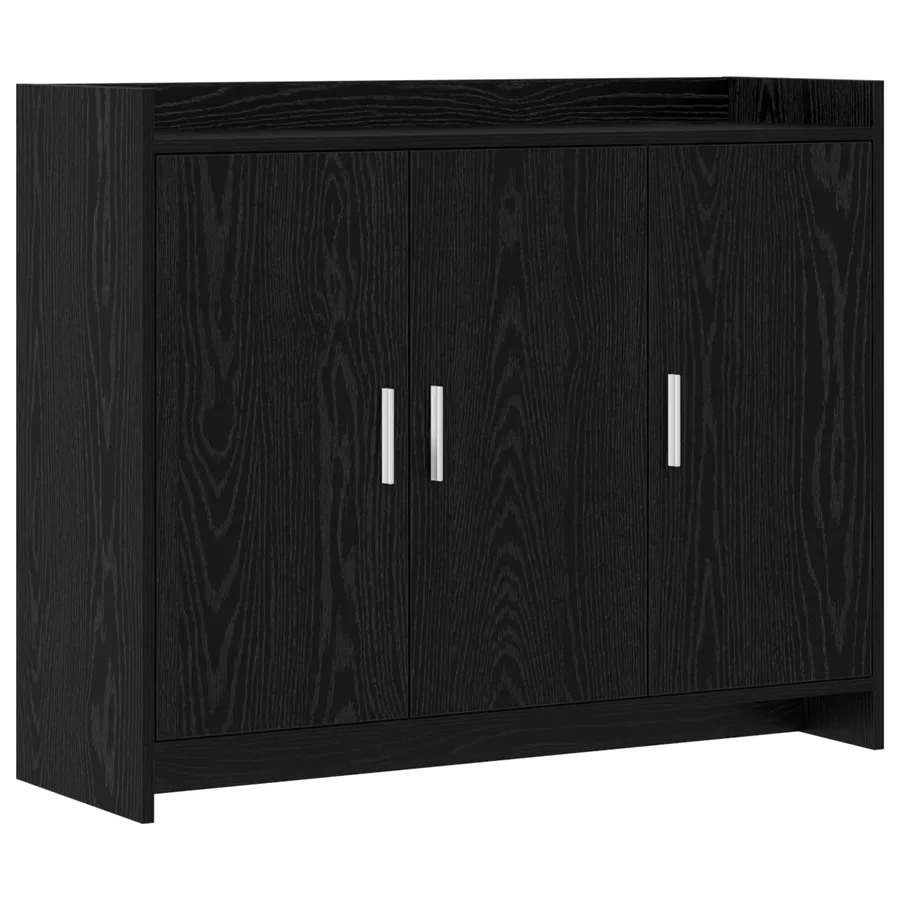 Buffet Chêne noir 98,5 x 33 x 80 cm Bois d'ingénierie - 2