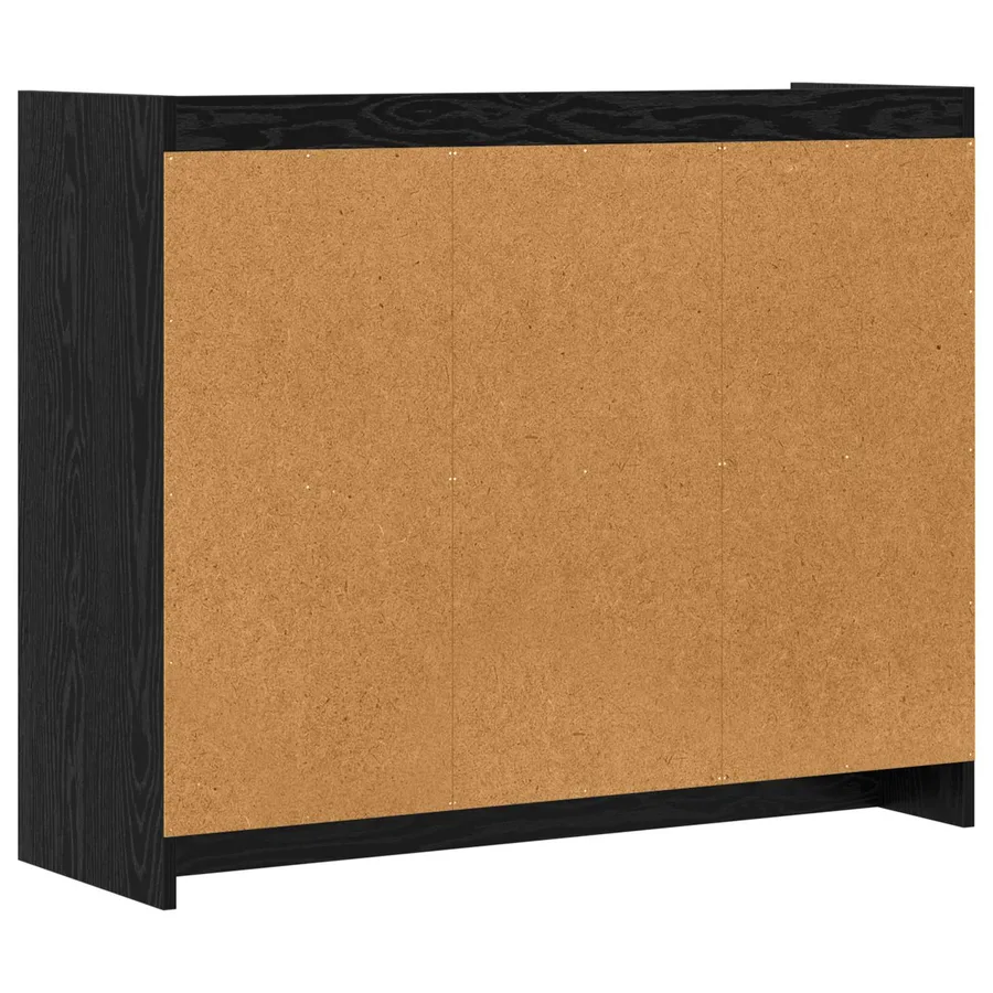 Buffet Chêne noir 98,5 x 33 x 80 cm Bois d'ingénierie - 7