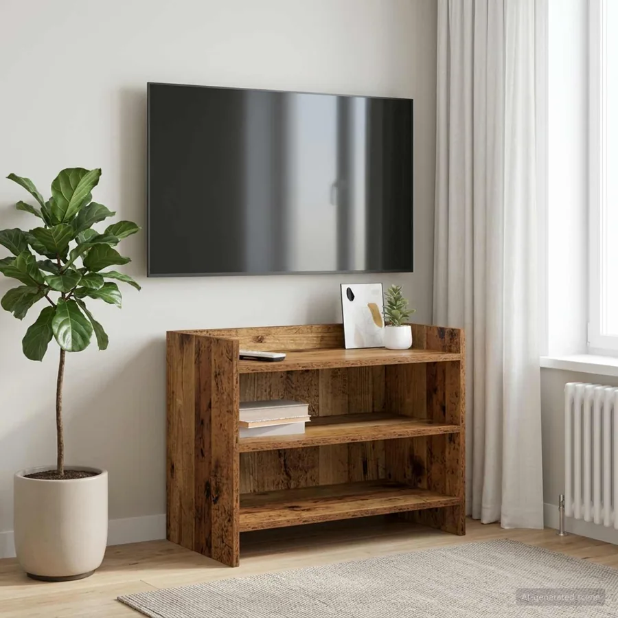 Meuble TV 60 x 33 x 47 cm Bois ancien Bois d'ingénierie