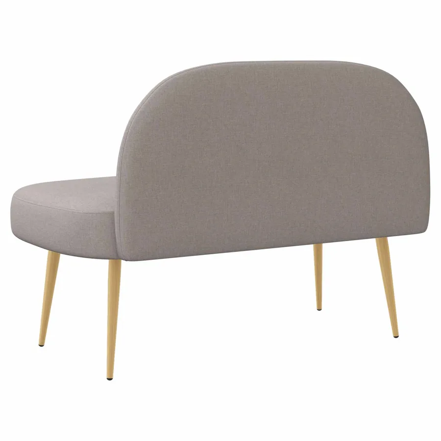 Banc rembourré avec dossier Taupe 110 x 60 x 76 cm Polyester - 4