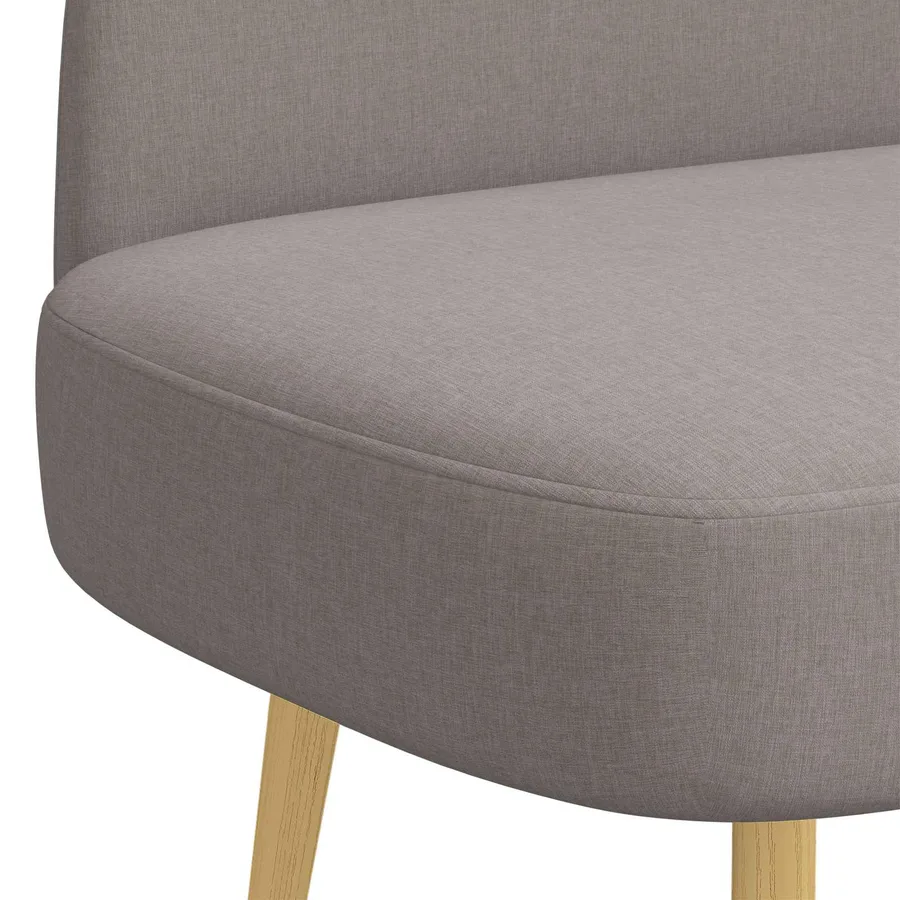Banc rembourré avec dossier Taupe 110 x 60 x 76 cm Polyester - 5
