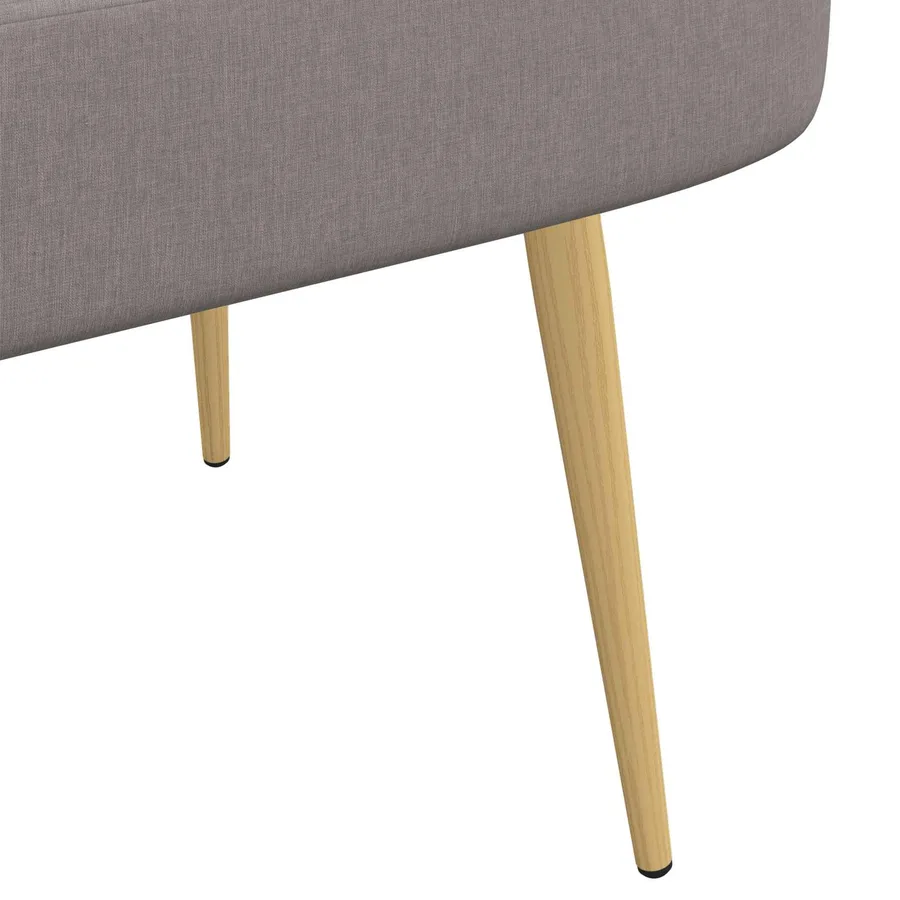 Banc rembourré avec dossier Taupe 110 x 60 x 76 cm Polyester - 6
