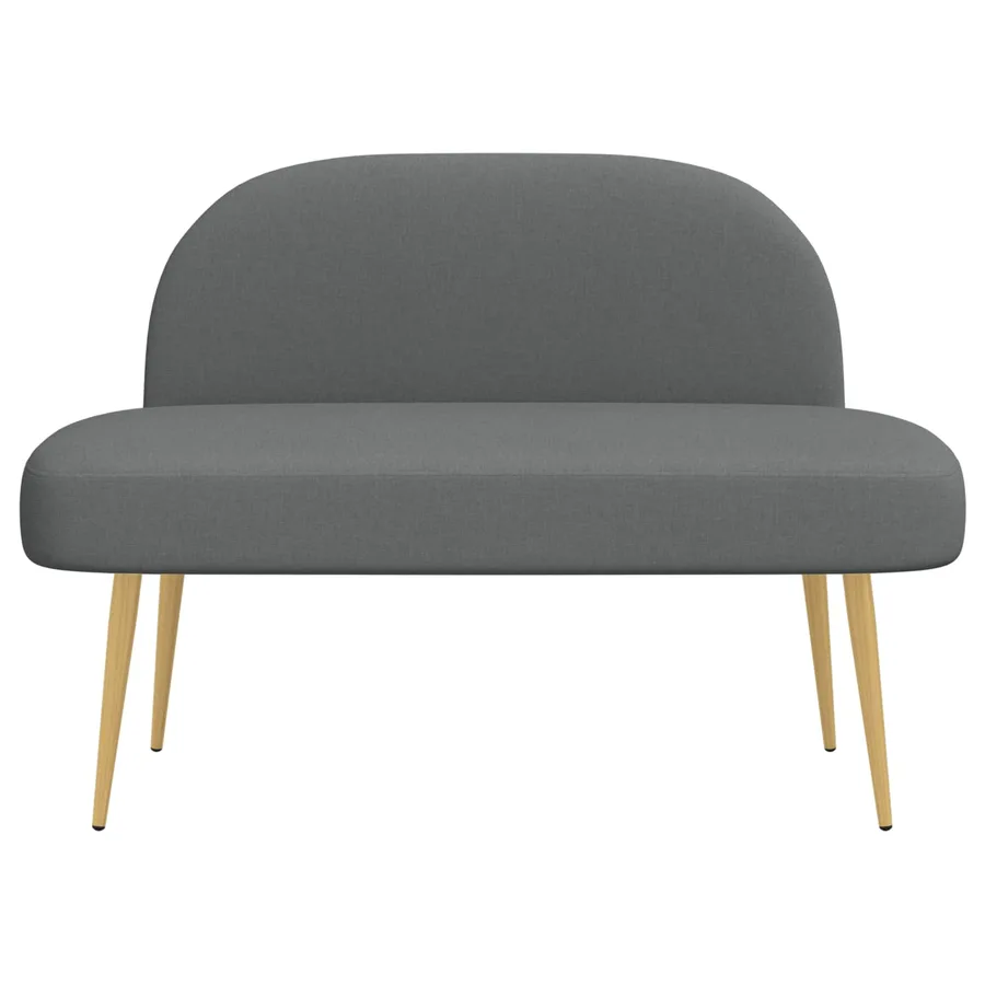 Banc rembourré avec dossier Gris foncé 110 x 60 x 76 cm - 3