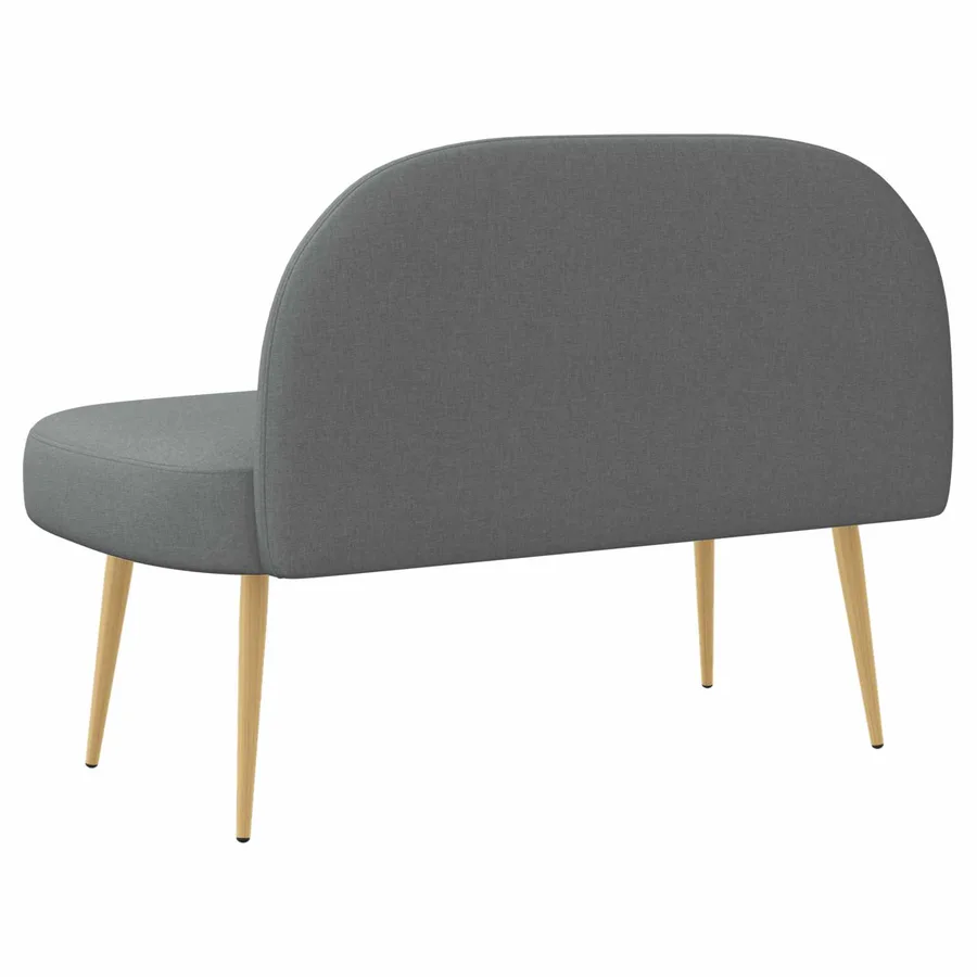 Banc rembourré avec dossier Gris foncé 110 x 60 x 76 cm - 4