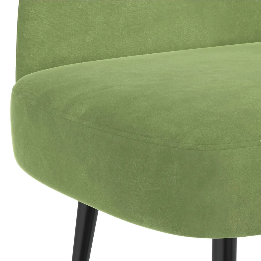 Banc rembourré avec dossier Vert clair 110 x 60 x 76 cm Velours - 5