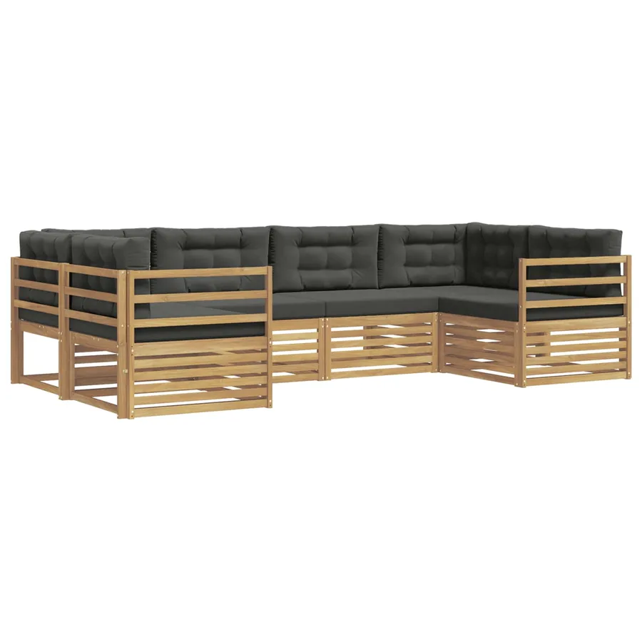 Ensemble de canapés d'extérieur 6 pc Blanc et anthracite - 2