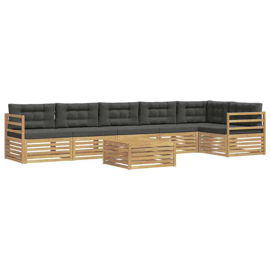 Ensemble de canapés d'extérieur 7 pc Blanc et anthracite - 2