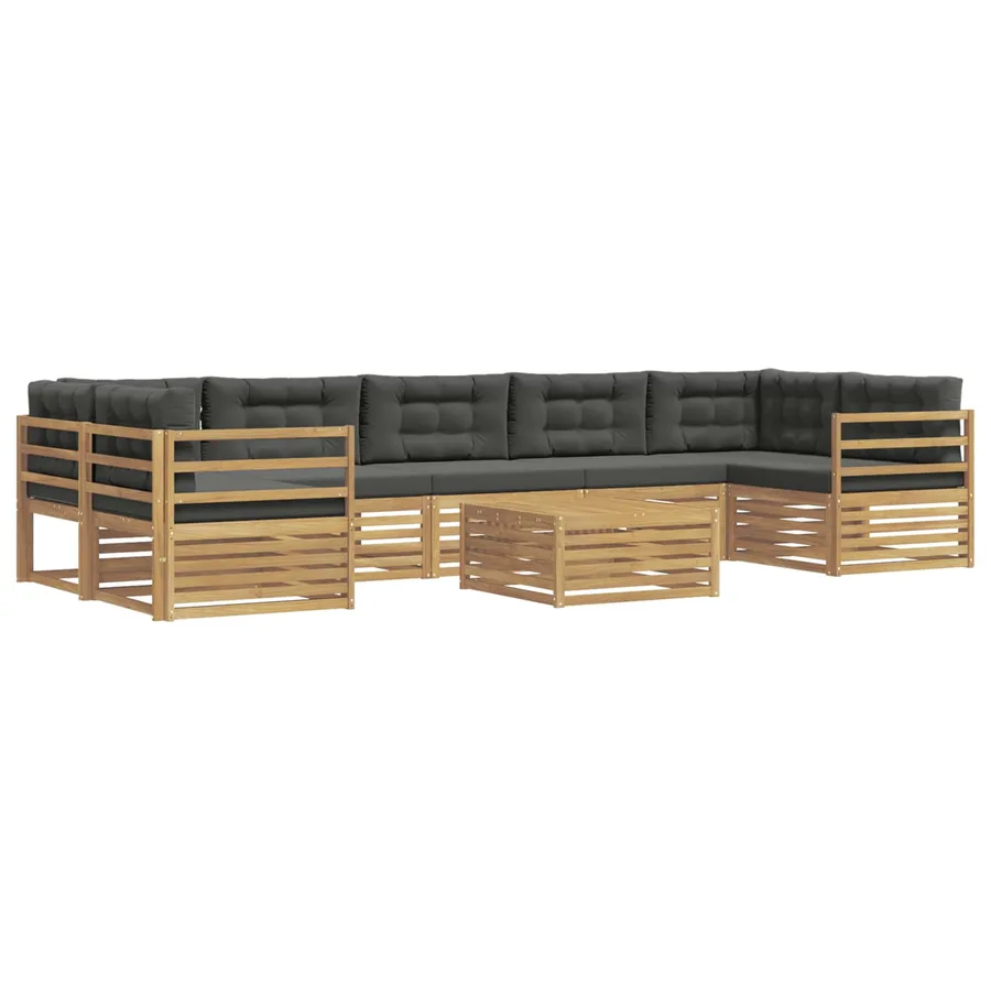 Ensemble de canapés d'extérieur 8 pc Blanc et anthracite - 2