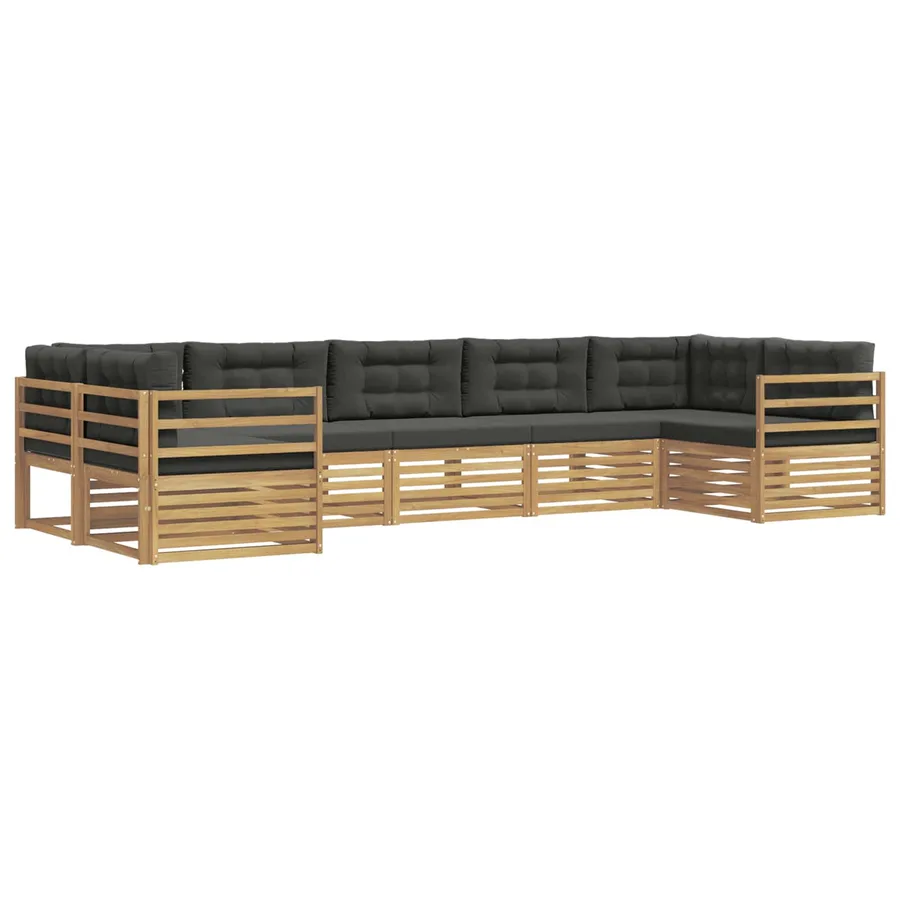 Ensemble de canapés d'extérieur 7 pc Blanc et anthracite - 2